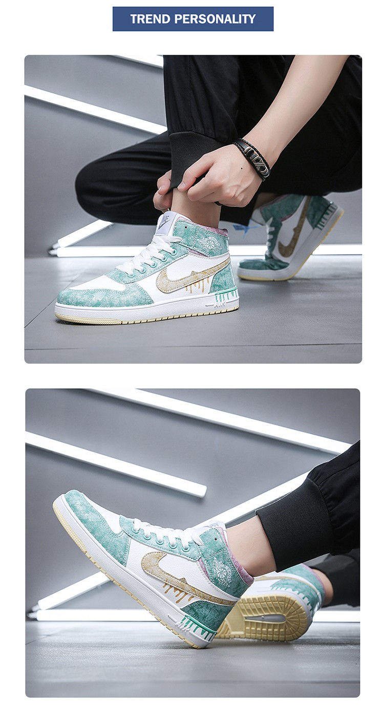 work cool莆田空军一号aj冰淇淋高帮男鞋超纤运动鞋休闲板鞋秋冬纯原