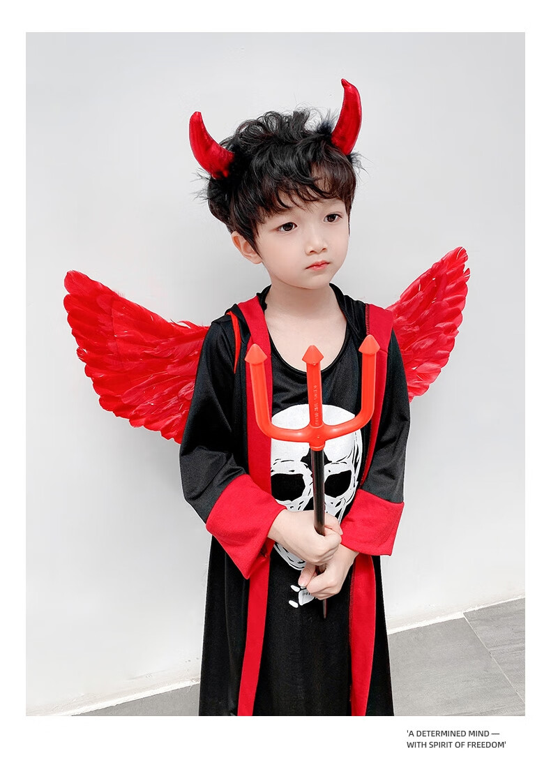 儿童小恶魔装扮万圣节服装cosplay男童女童衣服万圣夜 女款衣服 110cm