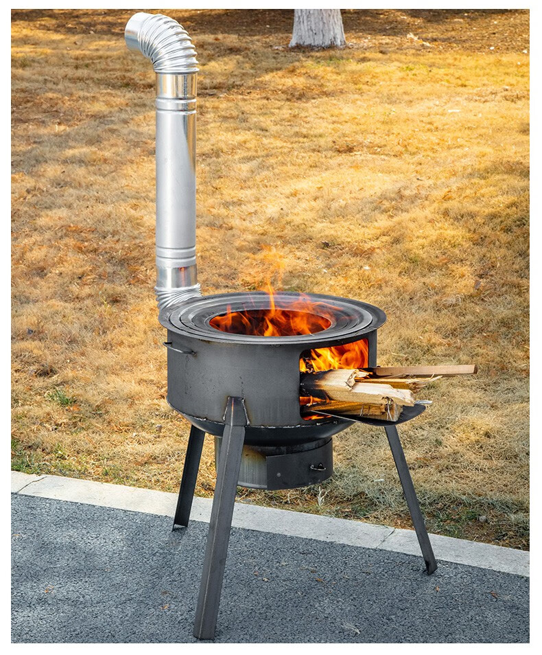 辛姆 柴火灶家用烧木柴无烟材火炉子户外移动地锅灶室内大锅台新式