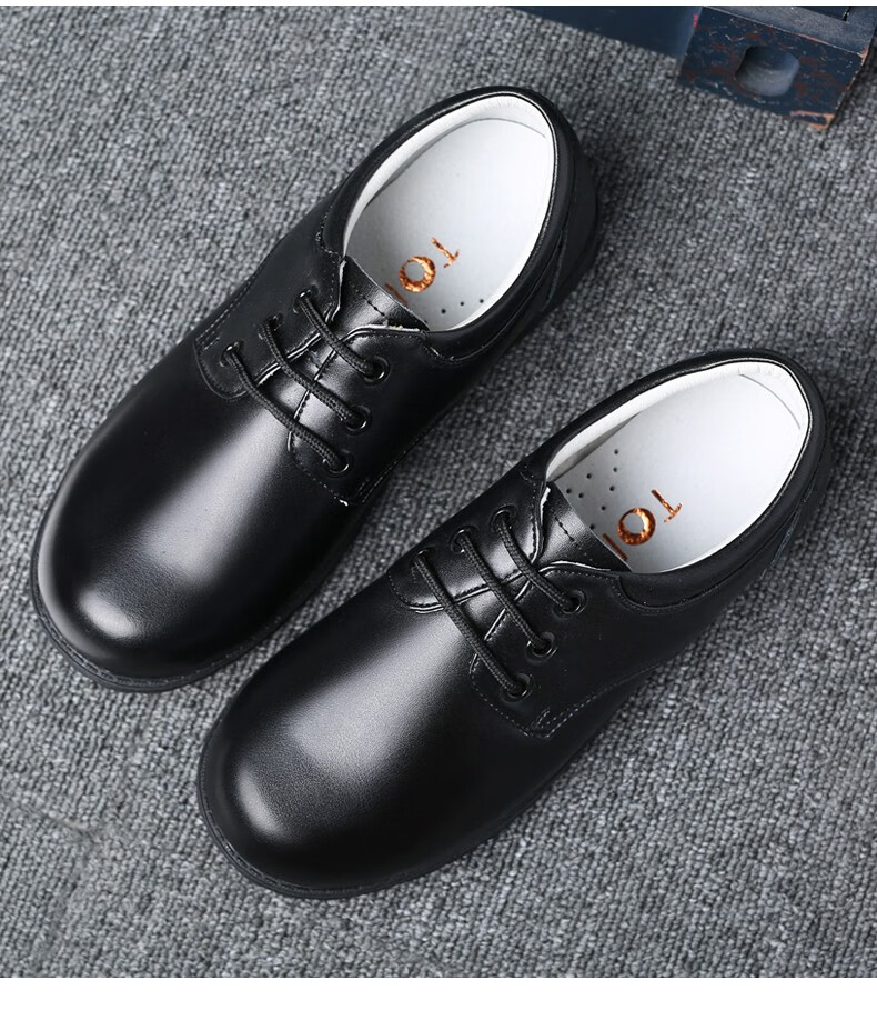 衣若彩中学生礼服皮鞋男高中生不勒脚皮鞋男童儿童中大童表演出鞋校鞋