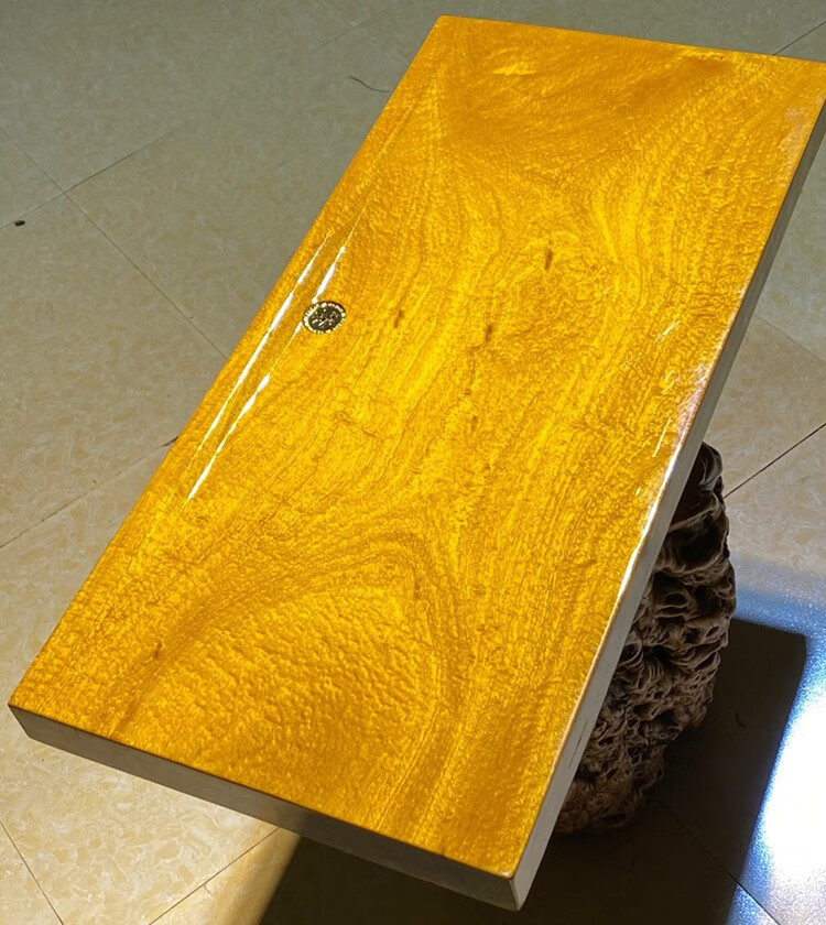 沐磁 缅甸金丝楠木茶盘整块天然原木茶台长方形中式实木茶托家用办公