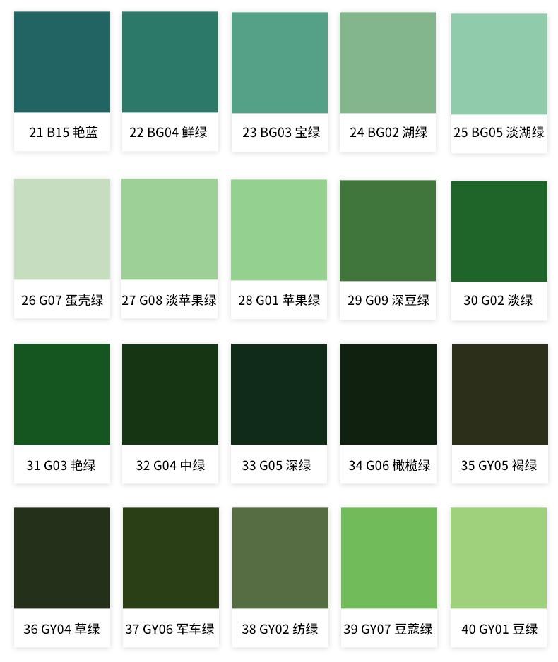 漆先生gsb国标漆膜色卡自喷漆gy06军车绿/r05/y10/p05/b05/g10飞机灰