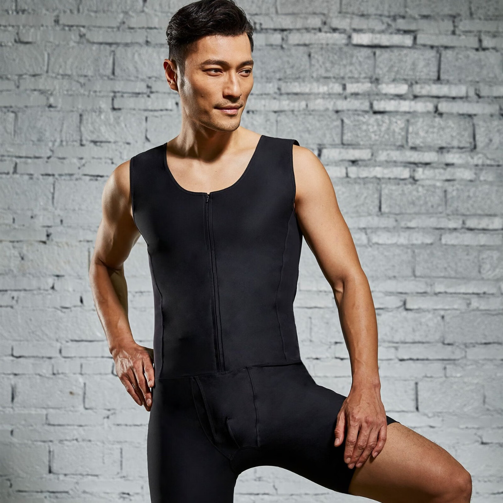 新款男款男士生物能量体雕慕凯莎生物电塑型内衣生物电体雕 黑色两颗