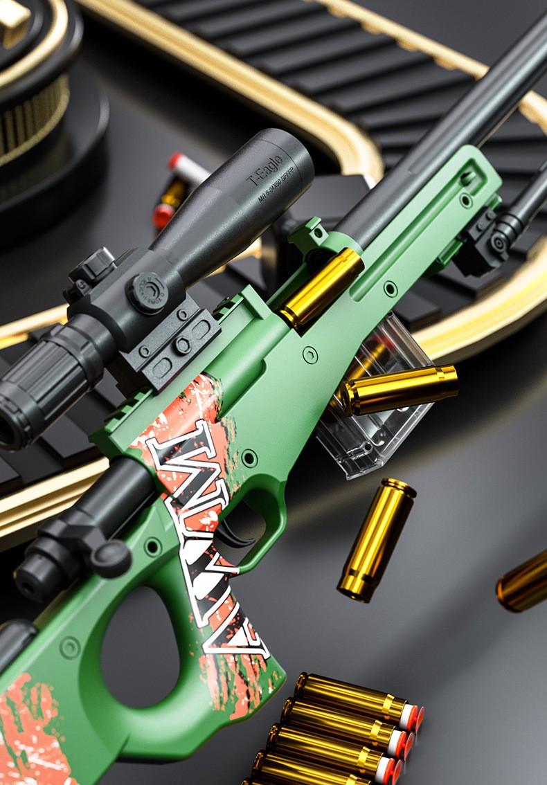 儿童玩具枪大号抛壳m24软弹枪awm狙步击枪98k男孩吃鸡对战装备生日