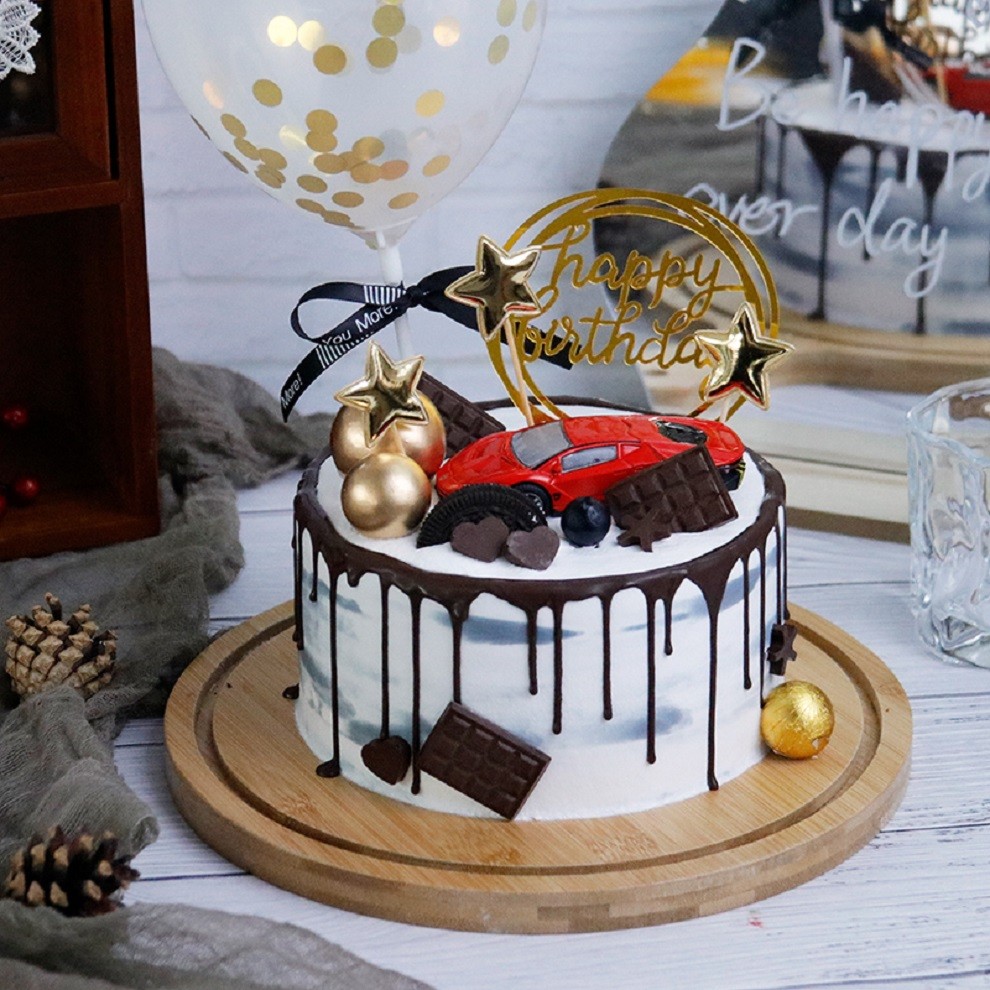 杉茵网红男士汽车生日蛋糕创意定制蛋糕预定老公男友当日送达全国同城