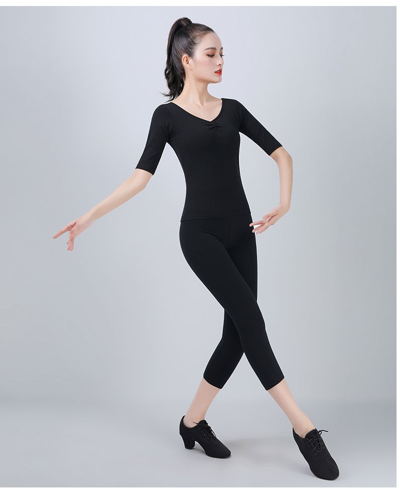 丹宝罗doubl芭裤女舞蹈九分黑色舞蹈裤五分芭基裤七分形体裤紧身裤