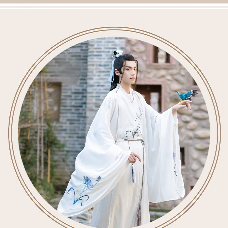 uxoc品牌中国风宋制汉服男古风圆领袍男士仙气古装唐朝男装春夏季
