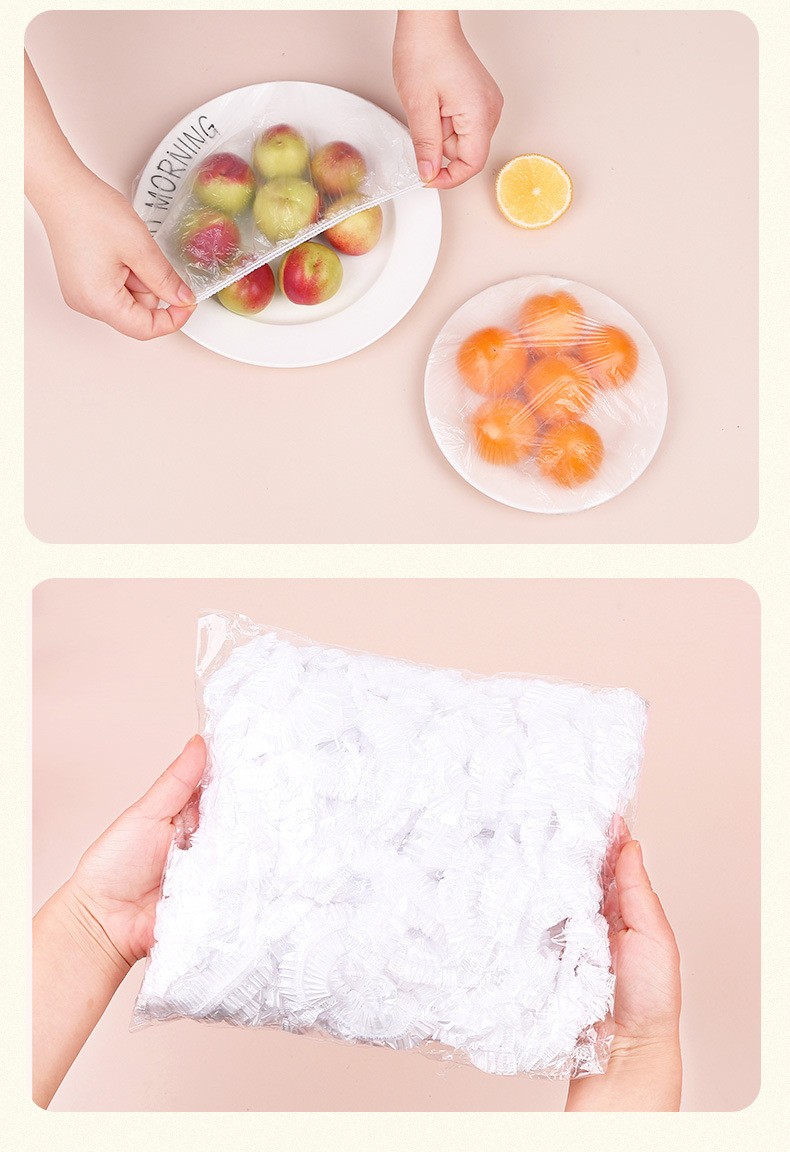 一次性保鲜膜套pe透明保鲜套膜碗罩盒剩饭剩菜家用冰箱水果蔬菜大小碗