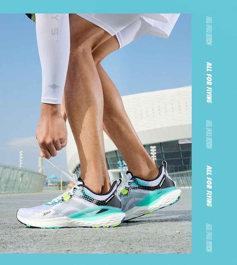 特步男鞋跑步鞋2022春夏新款动力巢x缓震运动鞋网面透气健身运动鞋男