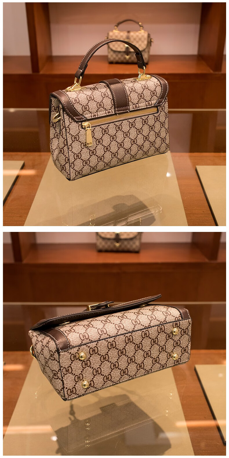 酷奇包包女包奢侈品女士包新款时尚小方包印花百搭单肩斜挎包网红大气