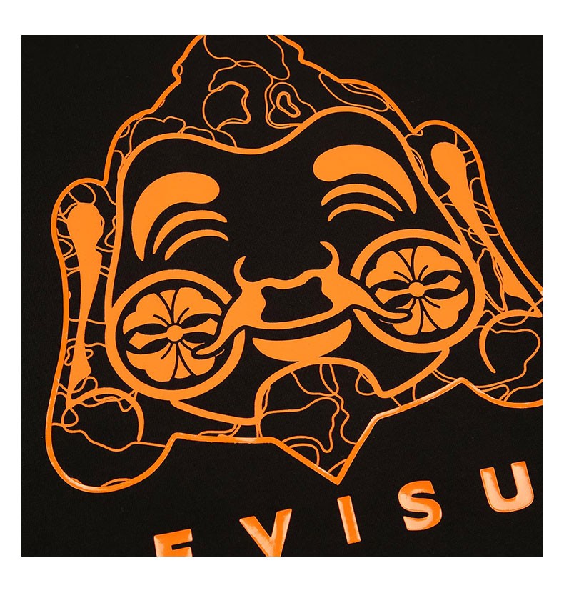 evisu18ss男士家纹佛头印花短袖t恤1eshtm8ts552xx黑色l