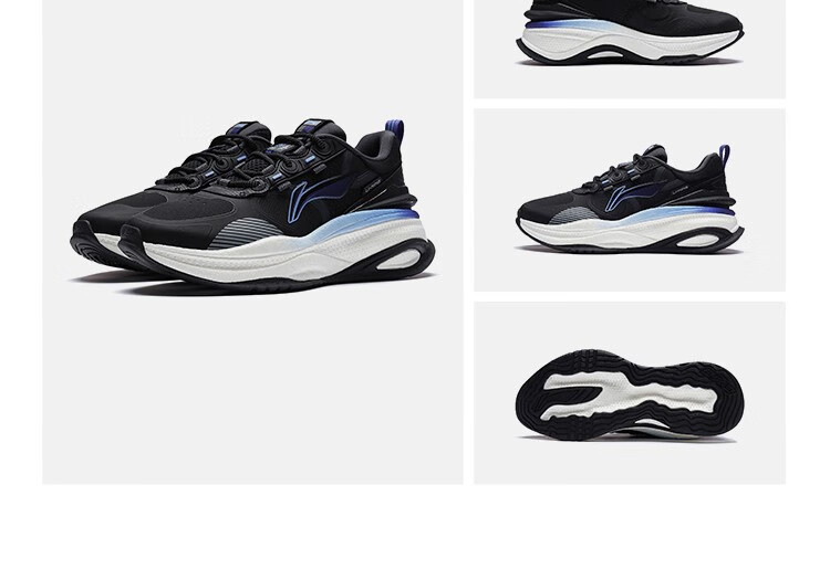 李宁男鞋运动鞋2022新品超越5潮流休闲鞋官方旗舰网agls173 微晶灰-2