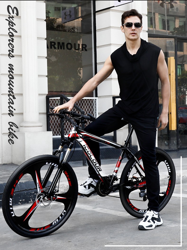 eg7 山地车自行车男变速越野单车双减震赛车26英寸学生青少年女成人