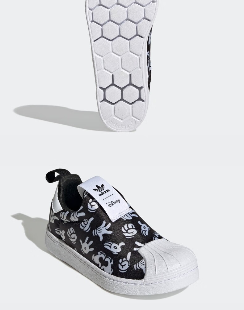 adidas阿迪达斯官网童鞋春秋新款disney米奇联名儿童经典三叶草贝壳头