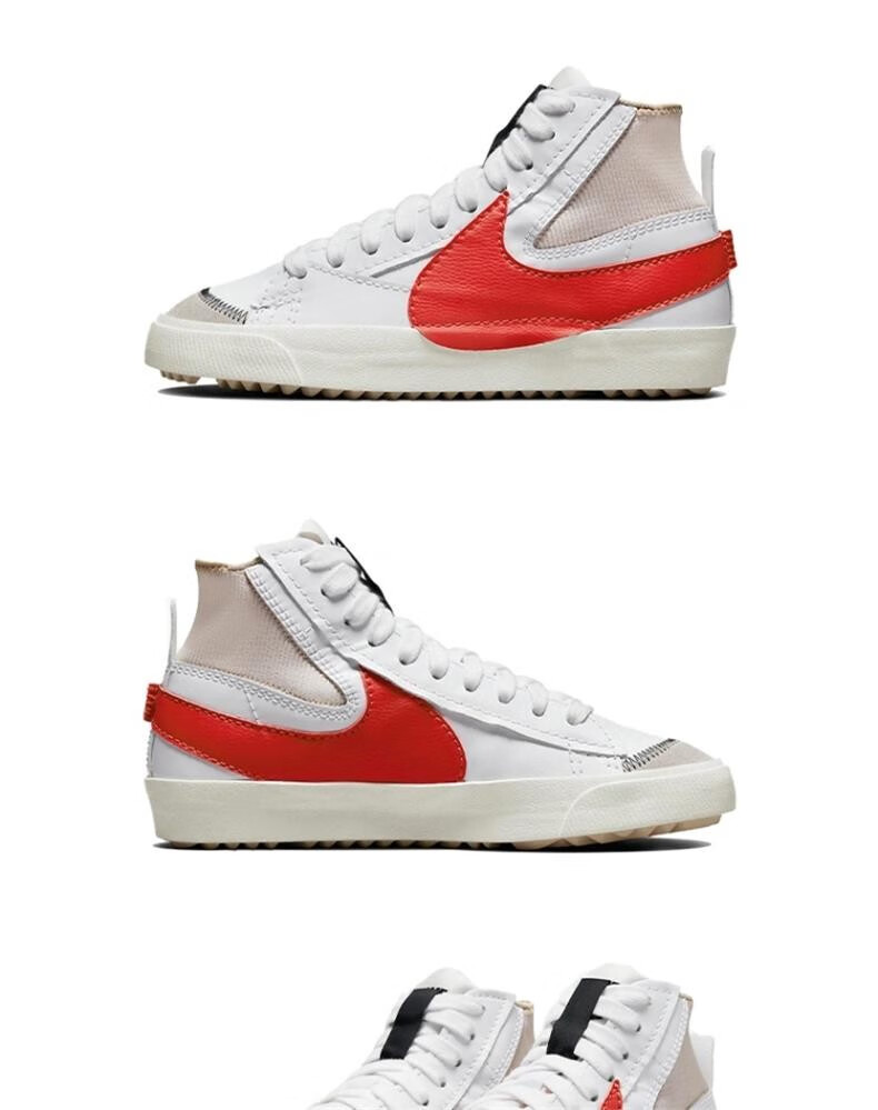 nike耐克男鞋blazer 77开拓者白黑高帮复古休闲板鞋夏季透气运动跑步