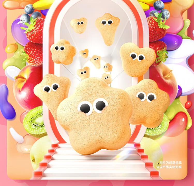 beazero未零海绵宝宝水果蔬菜溶豆宝宝零食入口易化24g盒水果溶豆黄桃