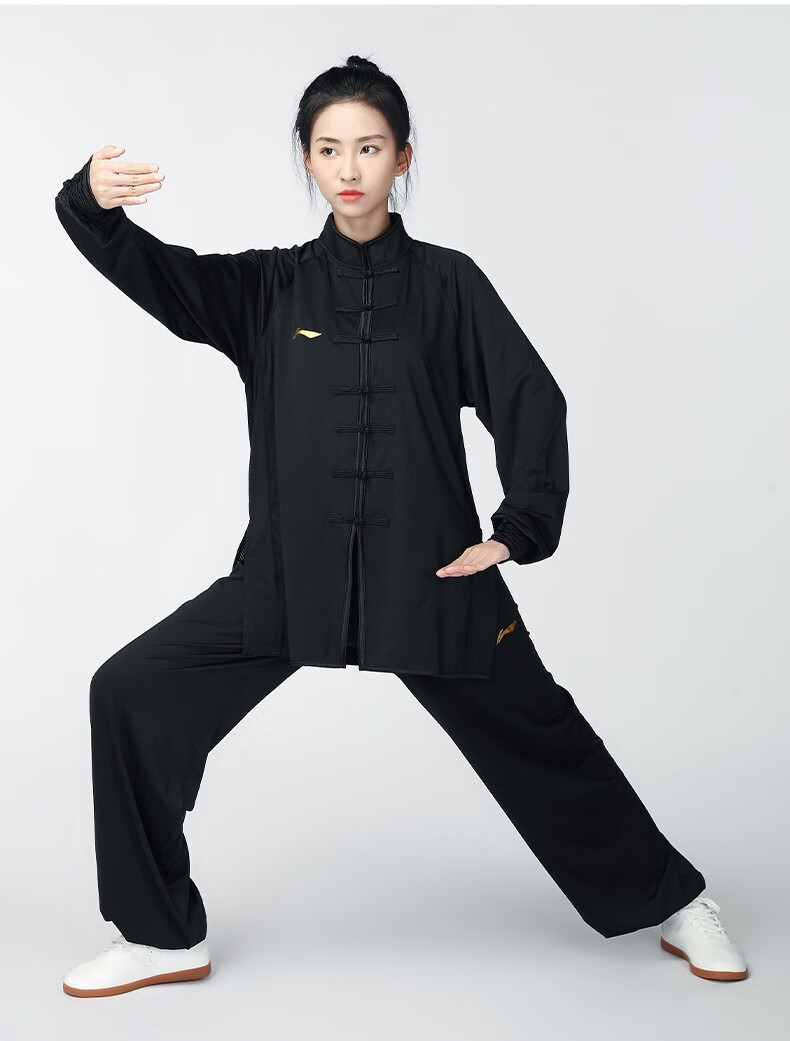 李宁lining太极服高端牛奶丝新款春夏秋冬四季武术服表演健身气功练功