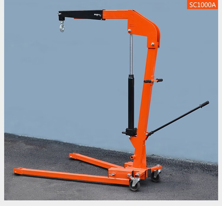 爵力可折叠移动式液压吊车欧式重型小吊机汽修发动机单臂小吊机伸缩