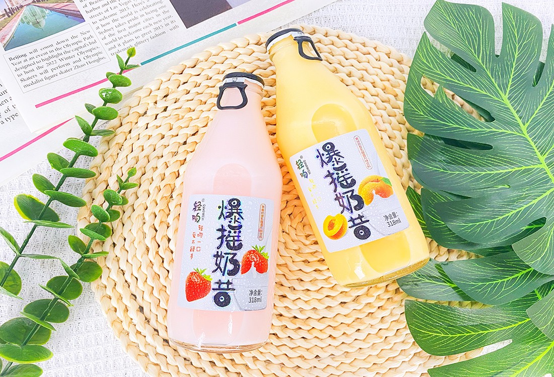 轻吻爆摇奶昔小青柠小青橘小迷芒果汁饮料五种口味各1瓶