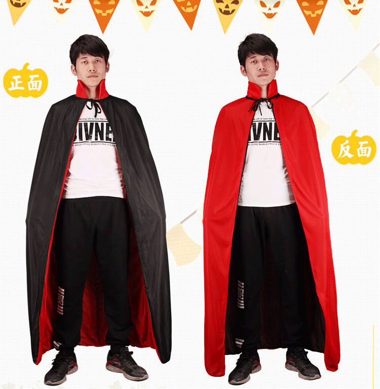 别颖 万圣节披风 成人儿童魔法师死神吸血鬼服装cos巫师袍黑色斗篷 1.