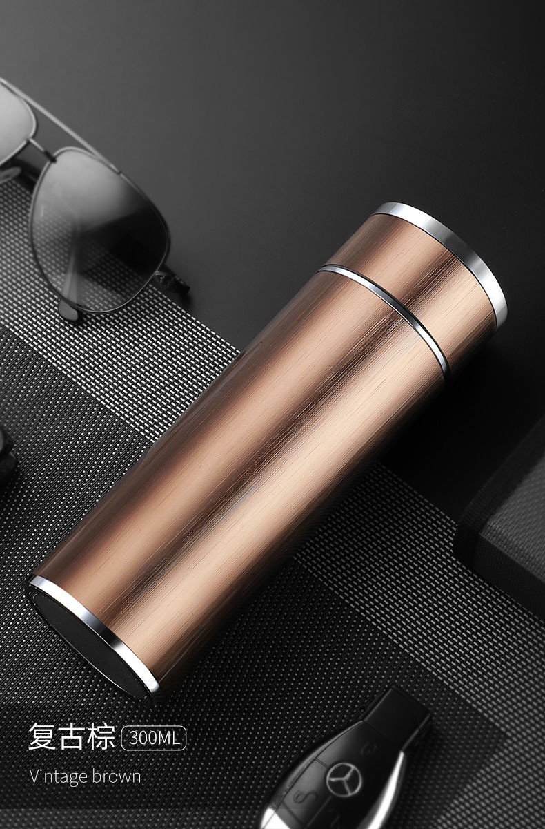 touchmiss保温杯男女士便携杯子雪花纯银内胆水杯茶水分离杯泡茶杯