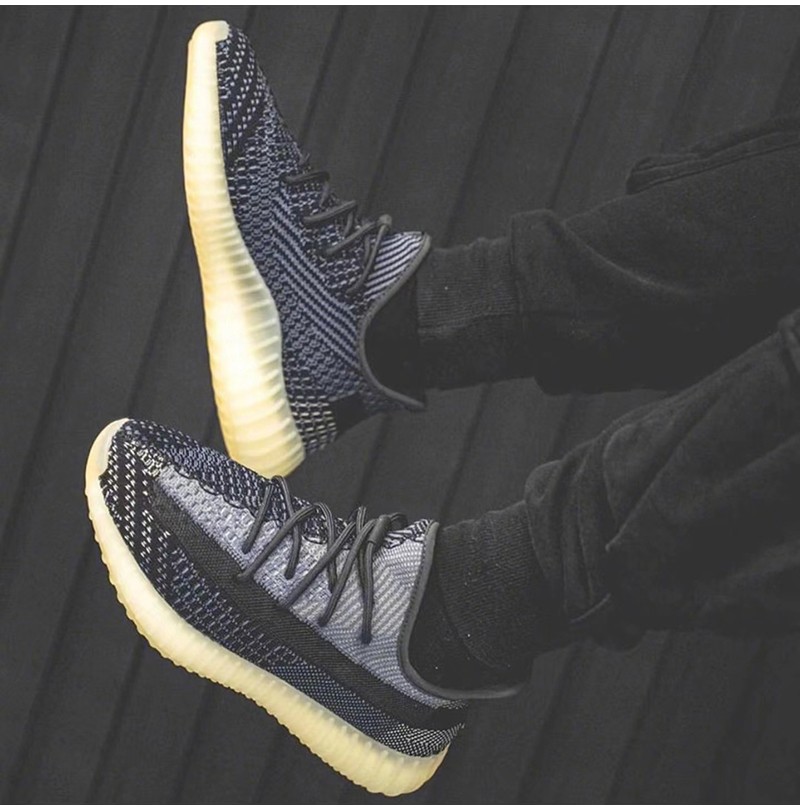 阿迪达斯adidas yeezy 350v2 黑芝麻 黑白天使 男女同款椰子350 跑步