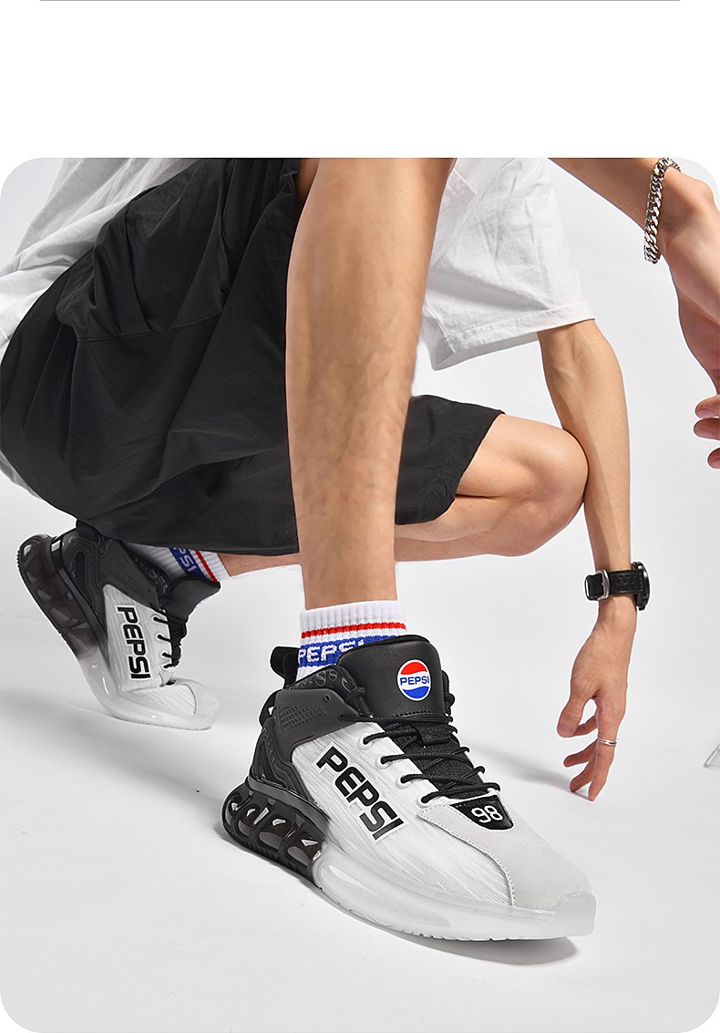 pepsi百事可乐男女鞋子网面休闲运动鞋男减震跑步鞋男情侣款男士老爹