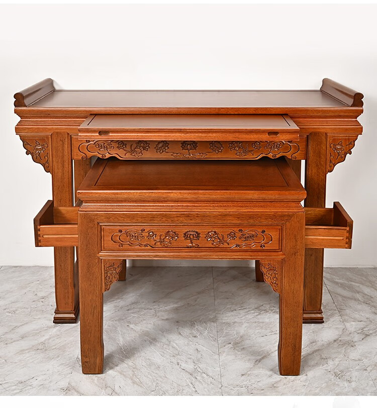 梵泽福 佛像供桌佛台家用金丝柚木经济实木莲花客厅佛堂菩萨财神香案