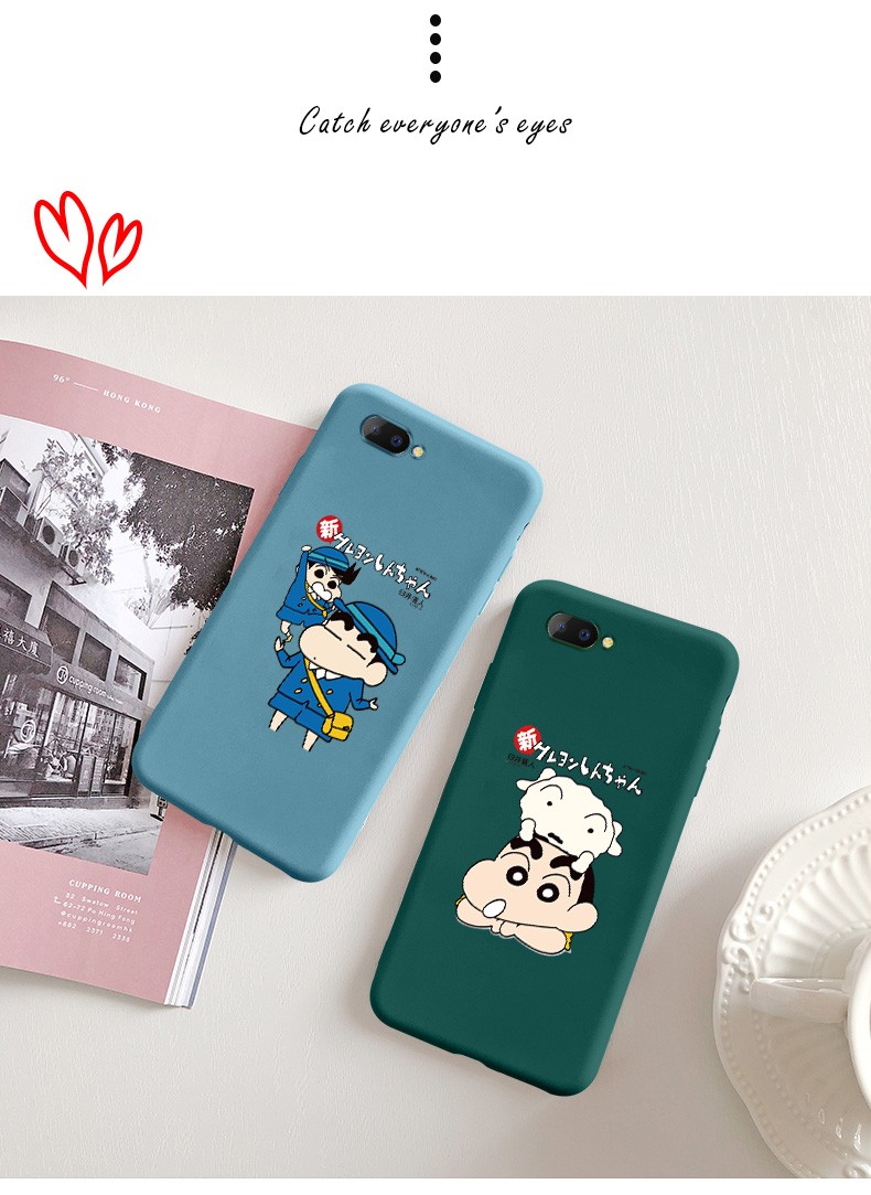 品景廷 oppoa5手机壳a57/a59卡通软硅胶a59s可爱蜡笔小新防摔保护套