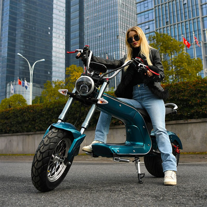 全新款大哈雷电动车两轮电动轻便摩托车成人高速长跑王代步锂电瓶车大