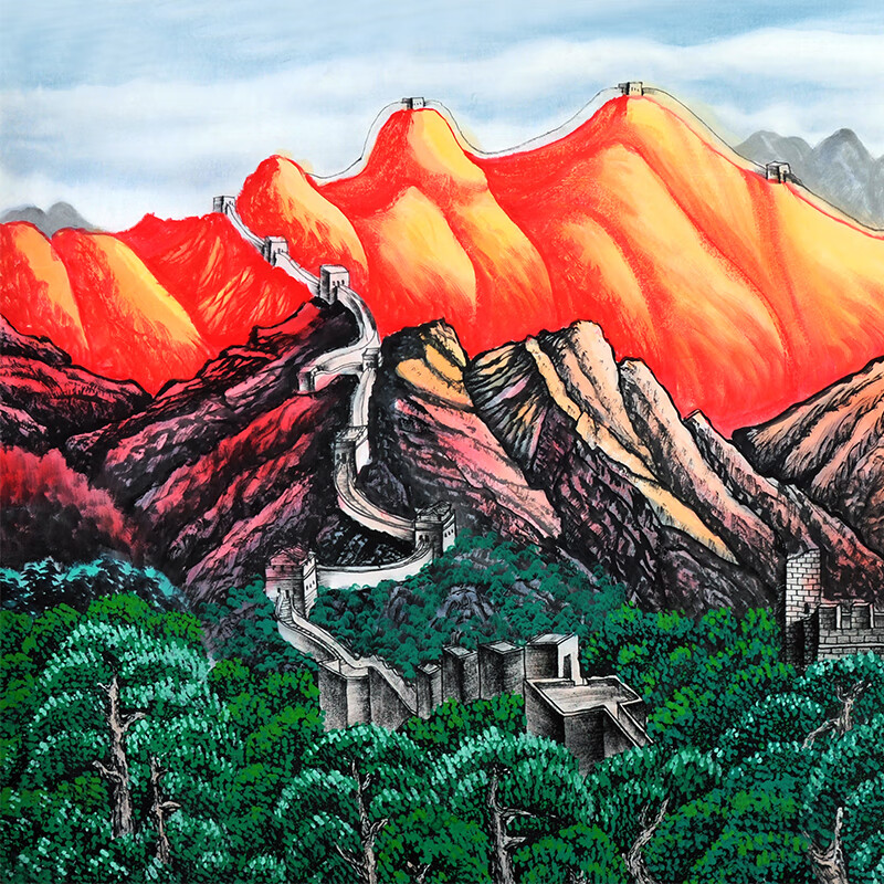 中美协会员雷鸣东金山岭晨光a2809