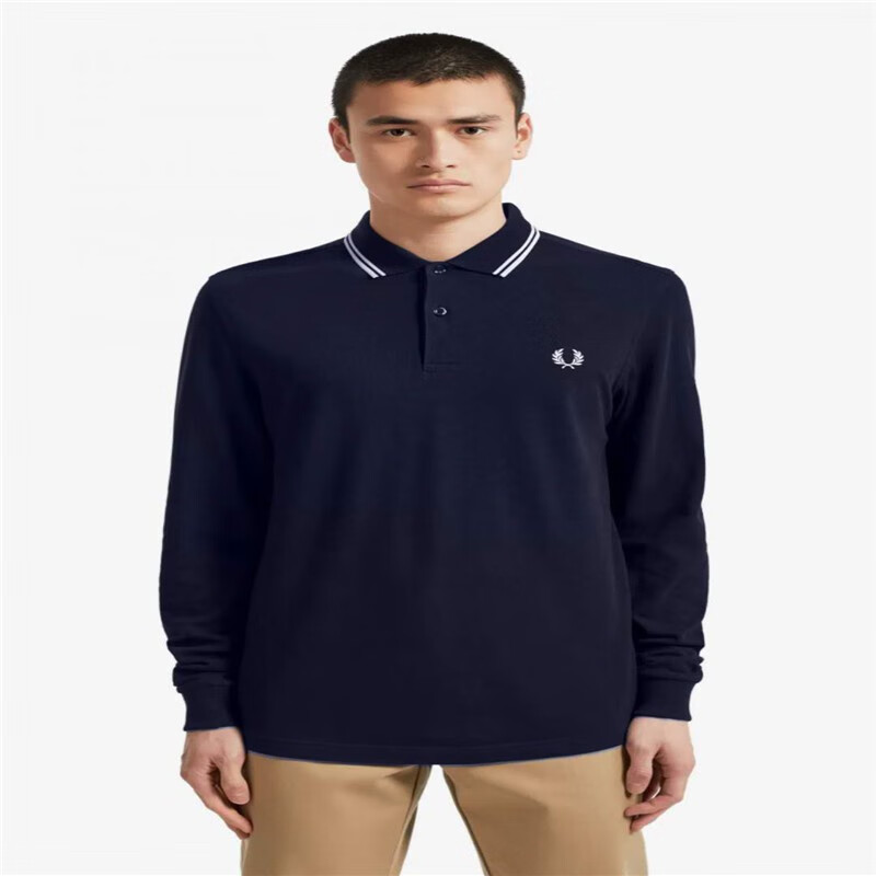 fred perry fred perry 麦穗男士长袖polo衫2022秋季新款休闲商务刺绣