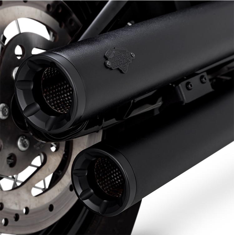 美国进口vh摩托车排气管哈雷18款软尾镀铬尾段排气管16712黑色46712