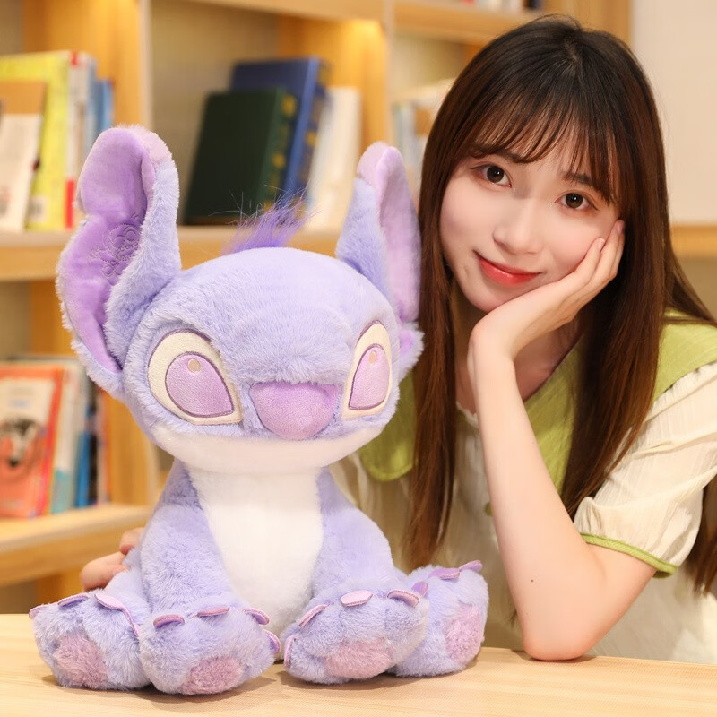 知鹿 紫色史迪仔玩偶大号毛绒玩具香芋紫色史迪奇布娃娃女孩生日礼物