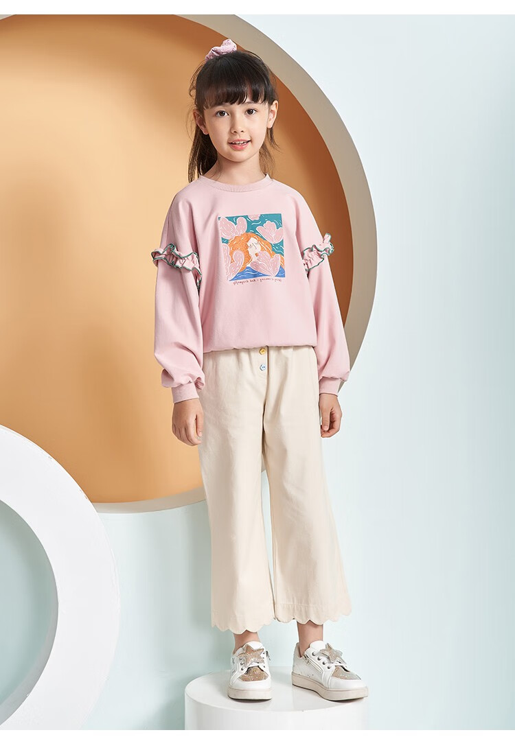 红蜻蜓童装女童裤子儿童秋季长裤小女孩休闲运动裤秋装卫裤 f611zx