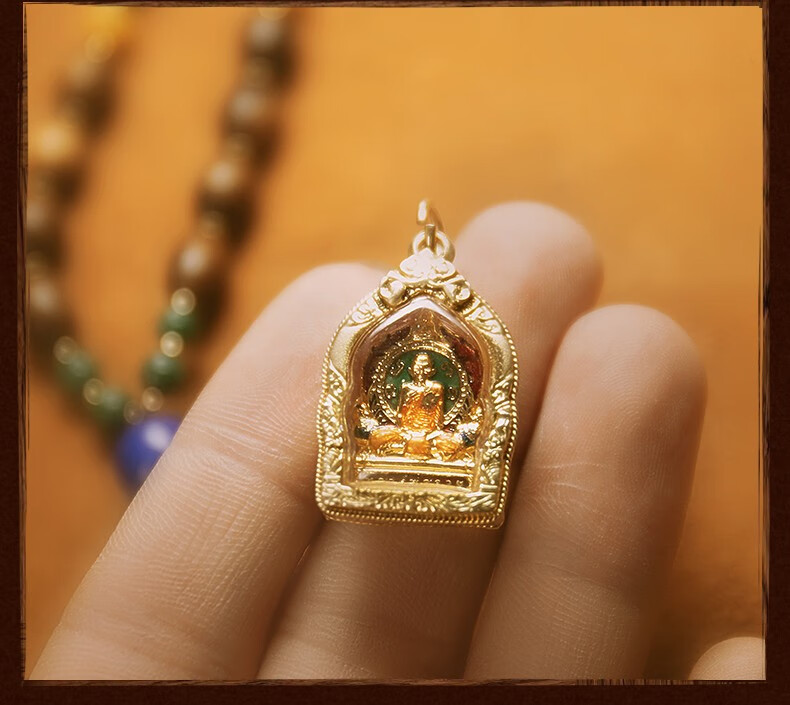 蓝棠泰国佛牌项链龙婆瑞自身像吊坠佛历2561年老牌挂绳链子