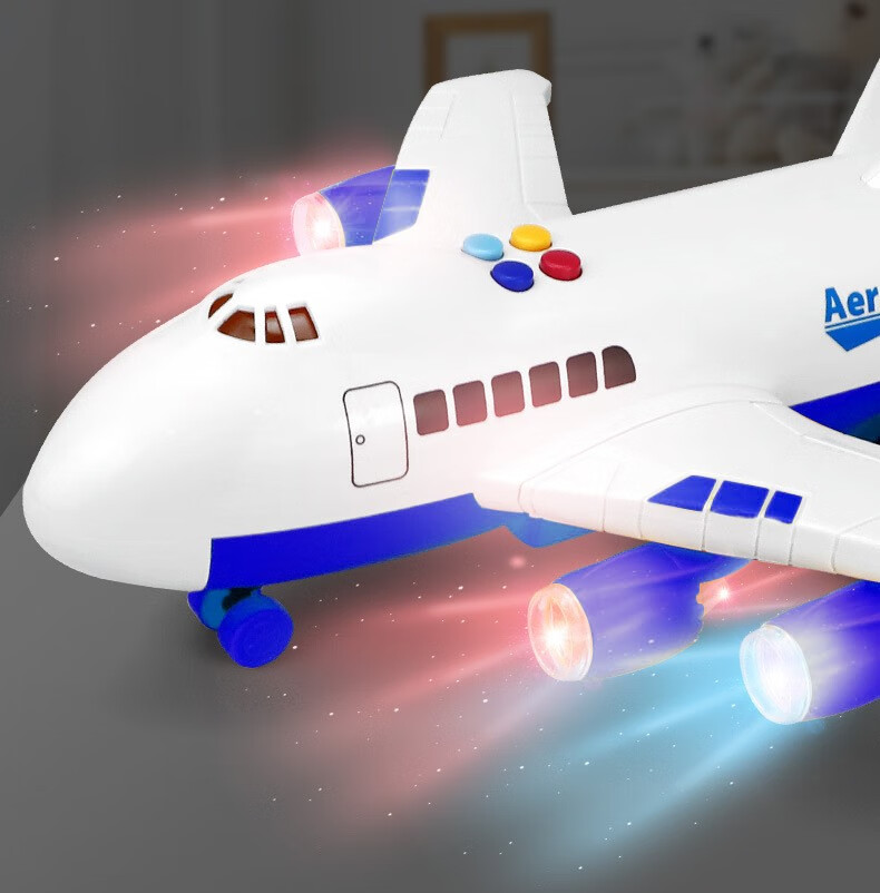 儿童飞机玩具超大音乐多功能早教故事机遥控飞机仿真客机模型声光玩具