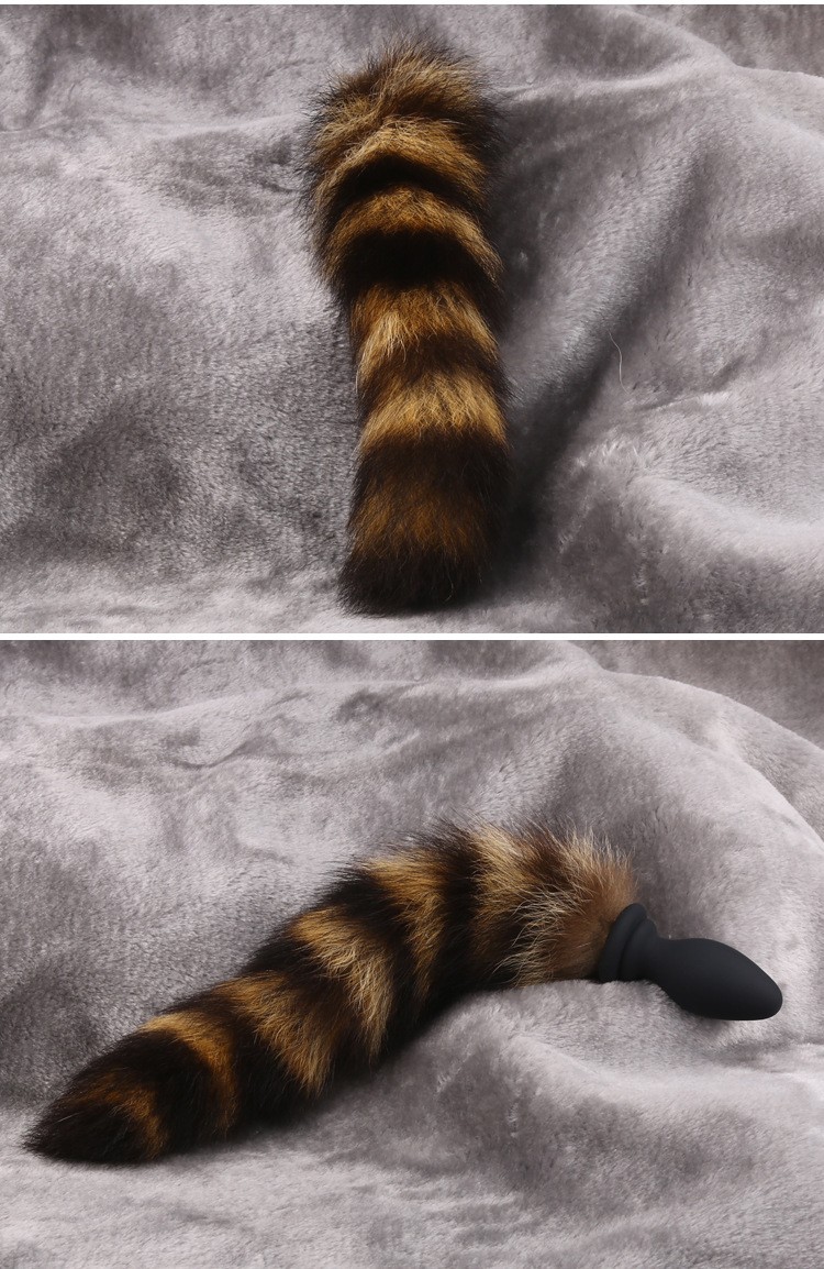 云曼电动遥控狐狸尾巴肛塞穿戴调教男用女用扩肛器真毛后庭sm变态另类