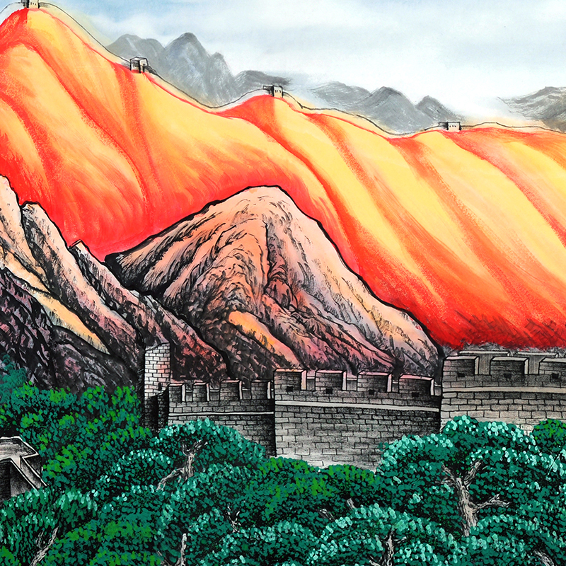 中美协会员雷鸣东金山岭晨光a2809