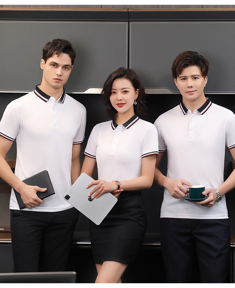 帅出超市餐饮工作服t恤定制logo印字短袖夏季团体汽车修理厂装饰公司