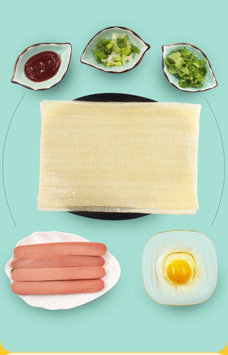 东北大妈特产烤冷面500g皮家用商用烤冷面面饼10片真空包装速食批发