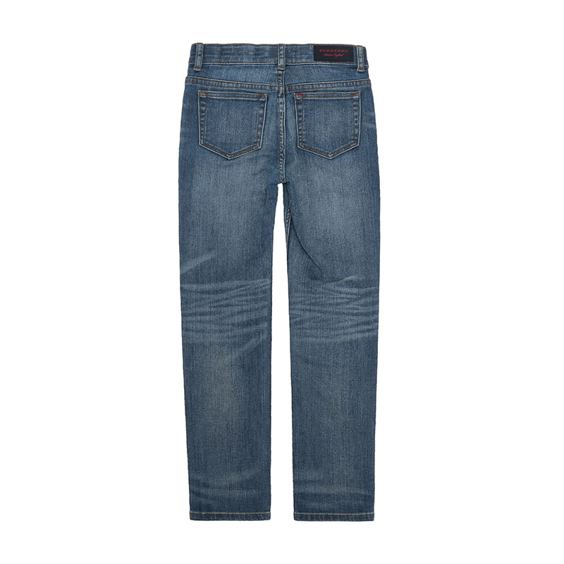 burberry 巴宝莉 男女童通用款棉质牛仔裤 40634931 中调靛蓝 10y【图