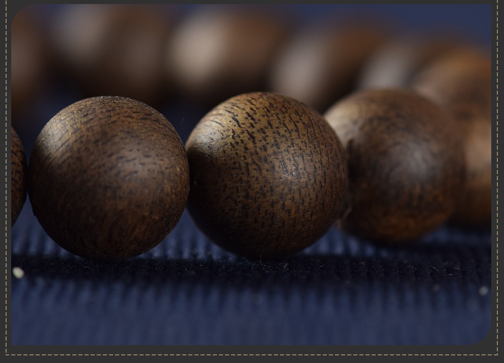 木醉 越南芽庄白棋楠手串佛珠沉水收藏级老料高油密奇楠佛珠念珠男女