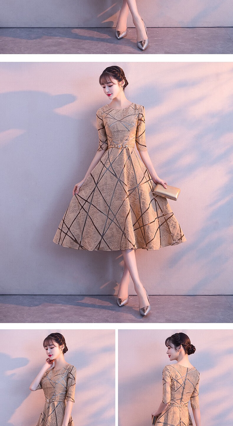 参加婚礼穿的衣服女小晚礼服女宴会气质平时可穿轻奢小众高端订婚参加