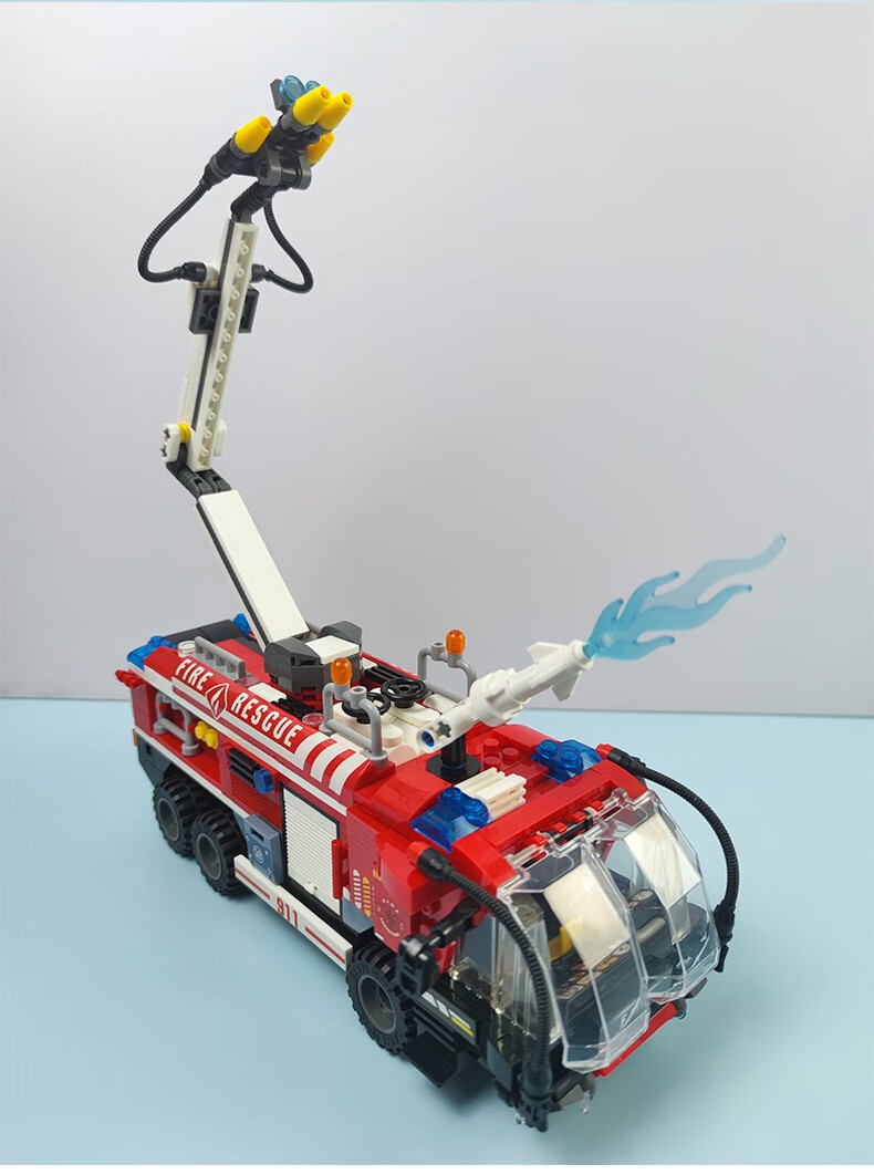 菲利捷 儿童积木消防车消防员救火车拼装积木玩具男孩礼物 2610 美洲