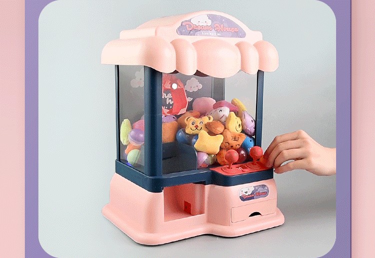 叮咚鹿儿童抓娃娃机玩具男孩家庭家用夹娃娃机迷你娃娃机3-4-6岁女童