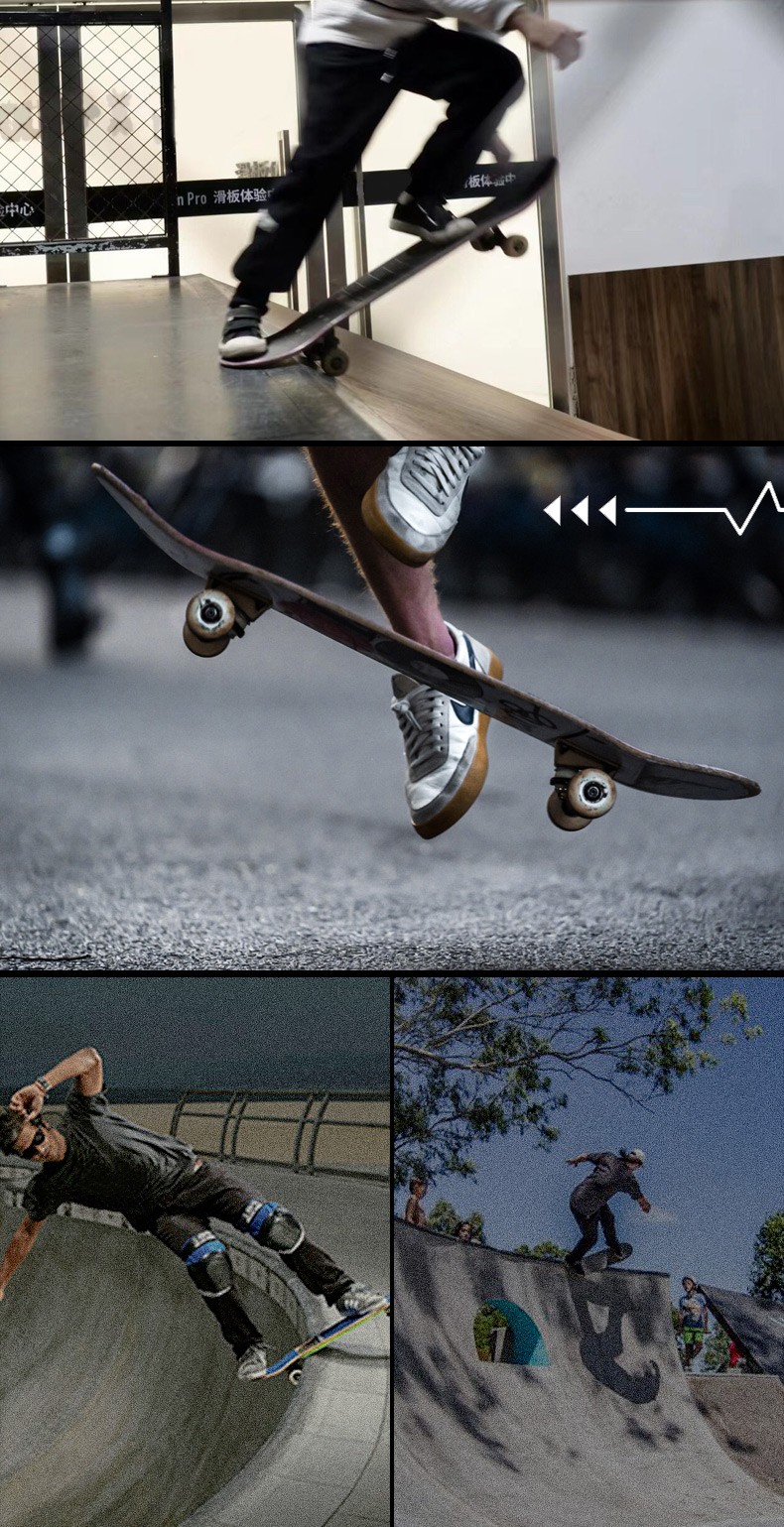 乐秀滑板专业板双翘成人儿童短板男女生四轮初学者滑板车6一12岁pro80