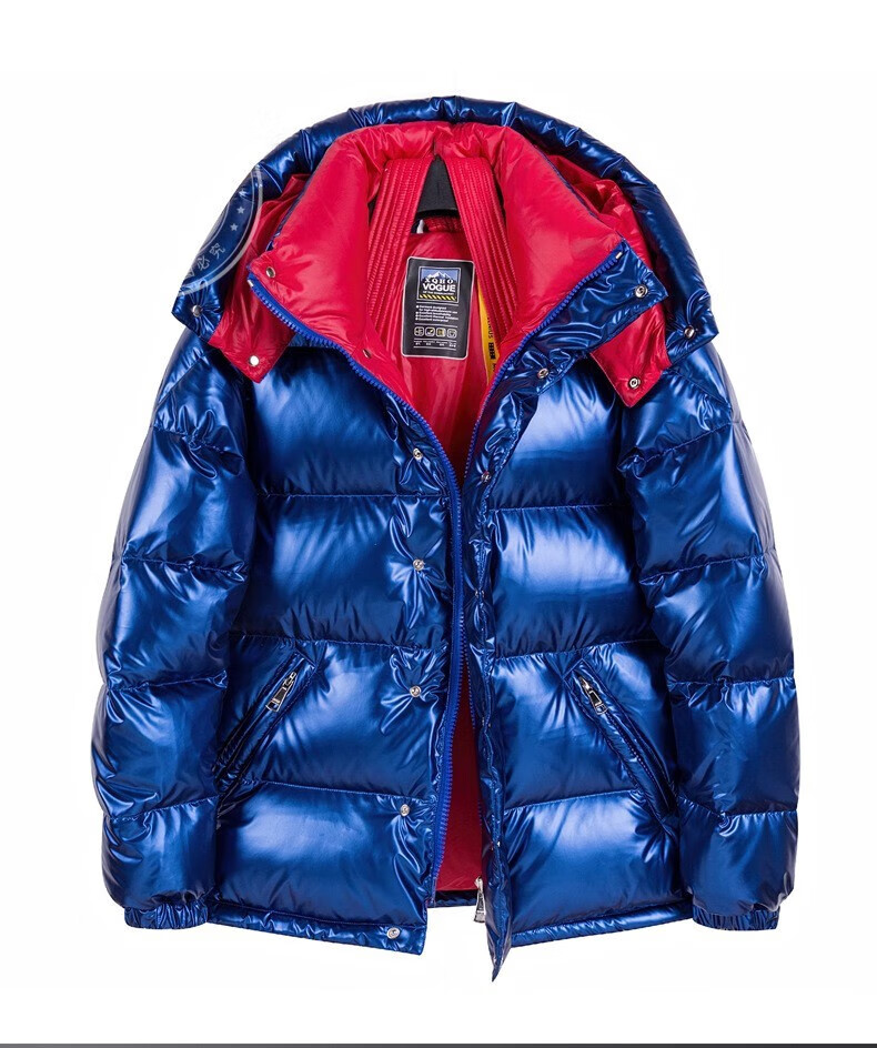 walker shop奥卡索 2022新款亮面羽绒服男女青年情侣短款加厚保暖潮流