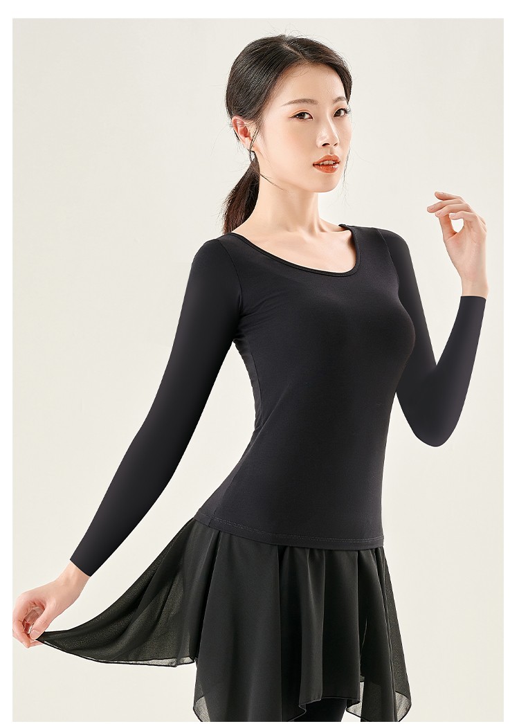 索帕菲supafe舞蹈服女成人新款摩登舞交谊舞服装黑色练功服性感拉丁舞