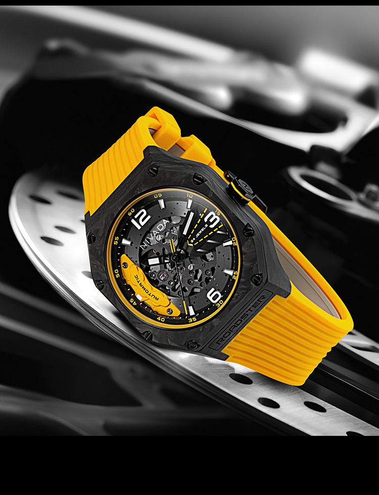 【 年度新品】尼维达瑞士手表品牌腕表 超跑系列男士自动机械镂空腕表
